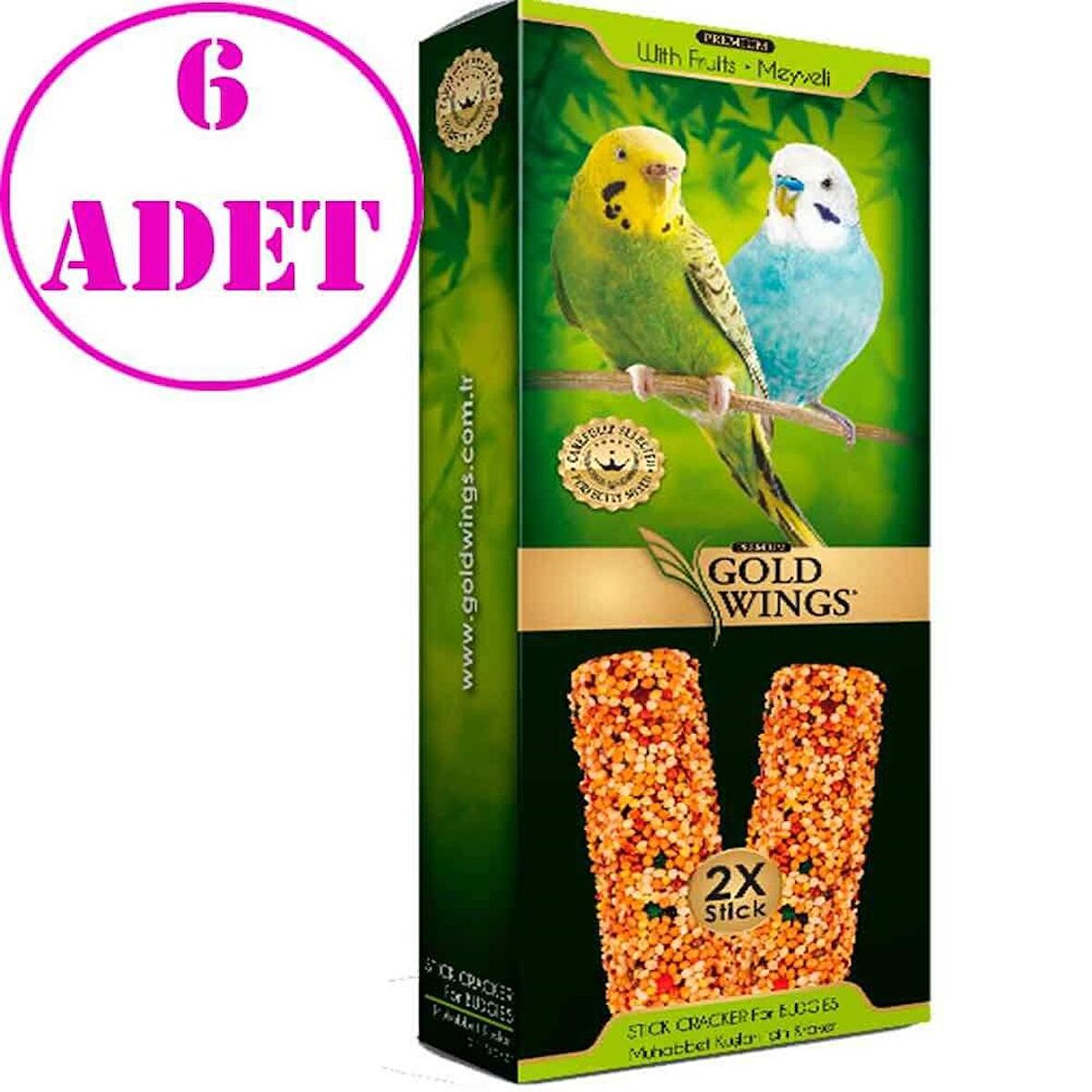 Gold Wings Premium Meyveli Muhabbet Krakeri Kutu 2'li Paket 6 AD