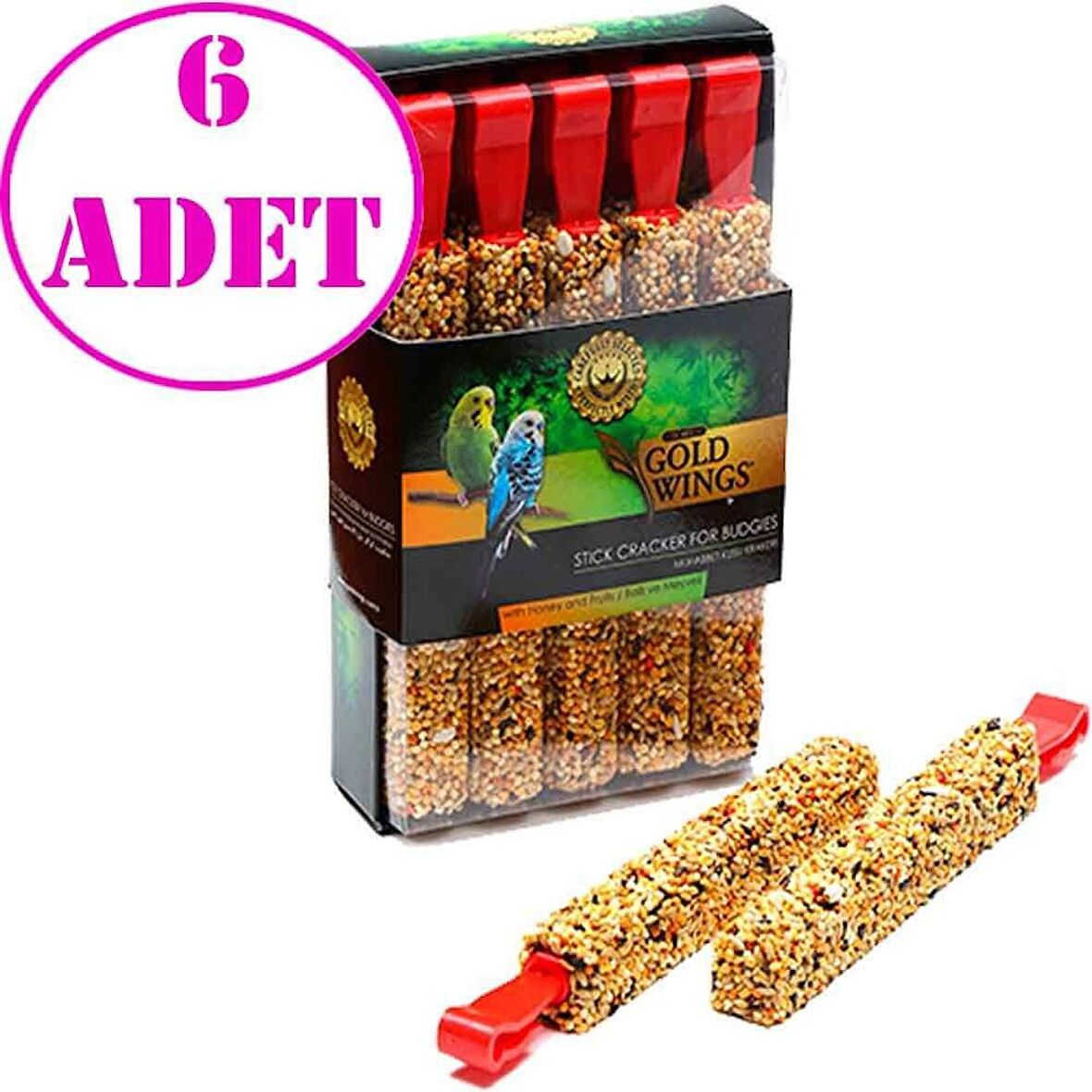 Gold Wings Premium Muhabbet Krakeri Ballı-Meyveli 10'lu Paket 6 AD