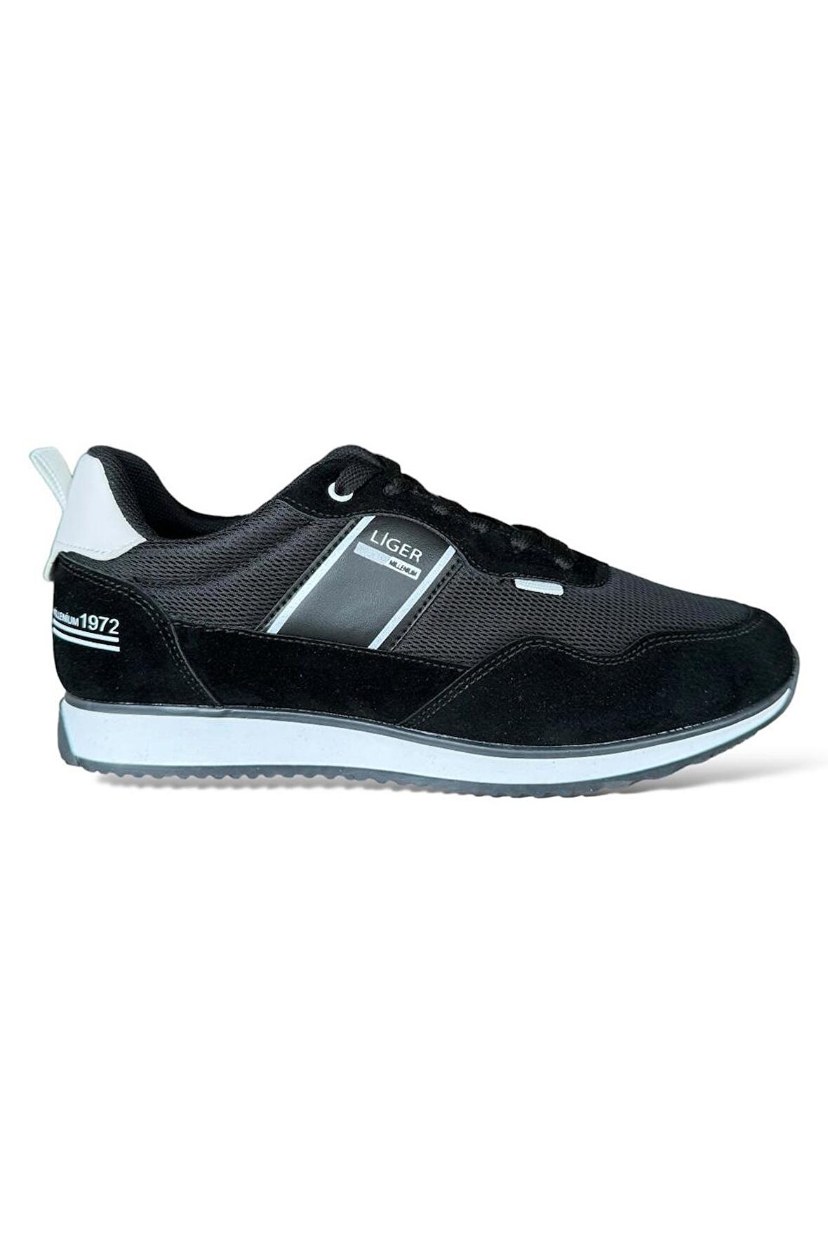 Erkek Günllük Sneaker Spor Ayakkabı SİYAH - BEYAZ