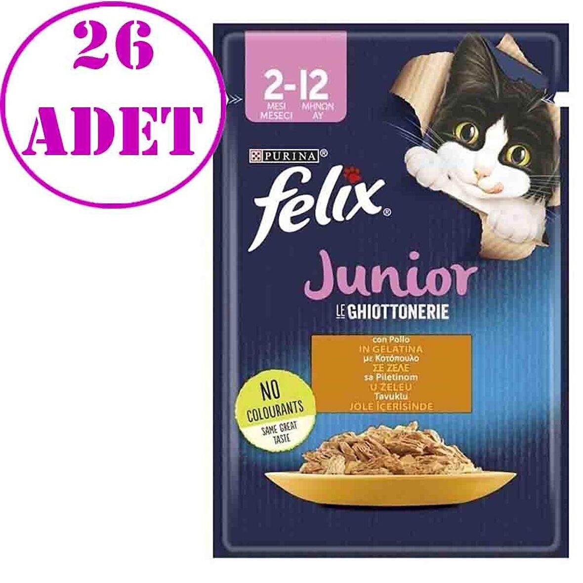 Felix Tavuklu Yaş Yavru Kedi Maması 85 Gr 26 AD