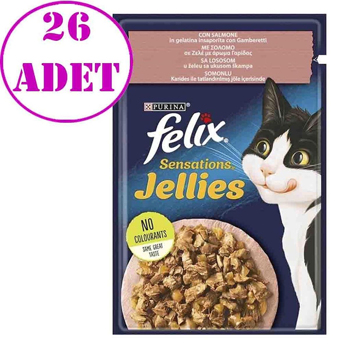 Purina Felix Somonlu ve Karidesli Yaş Kedi Maması 85 Gr 26 AD