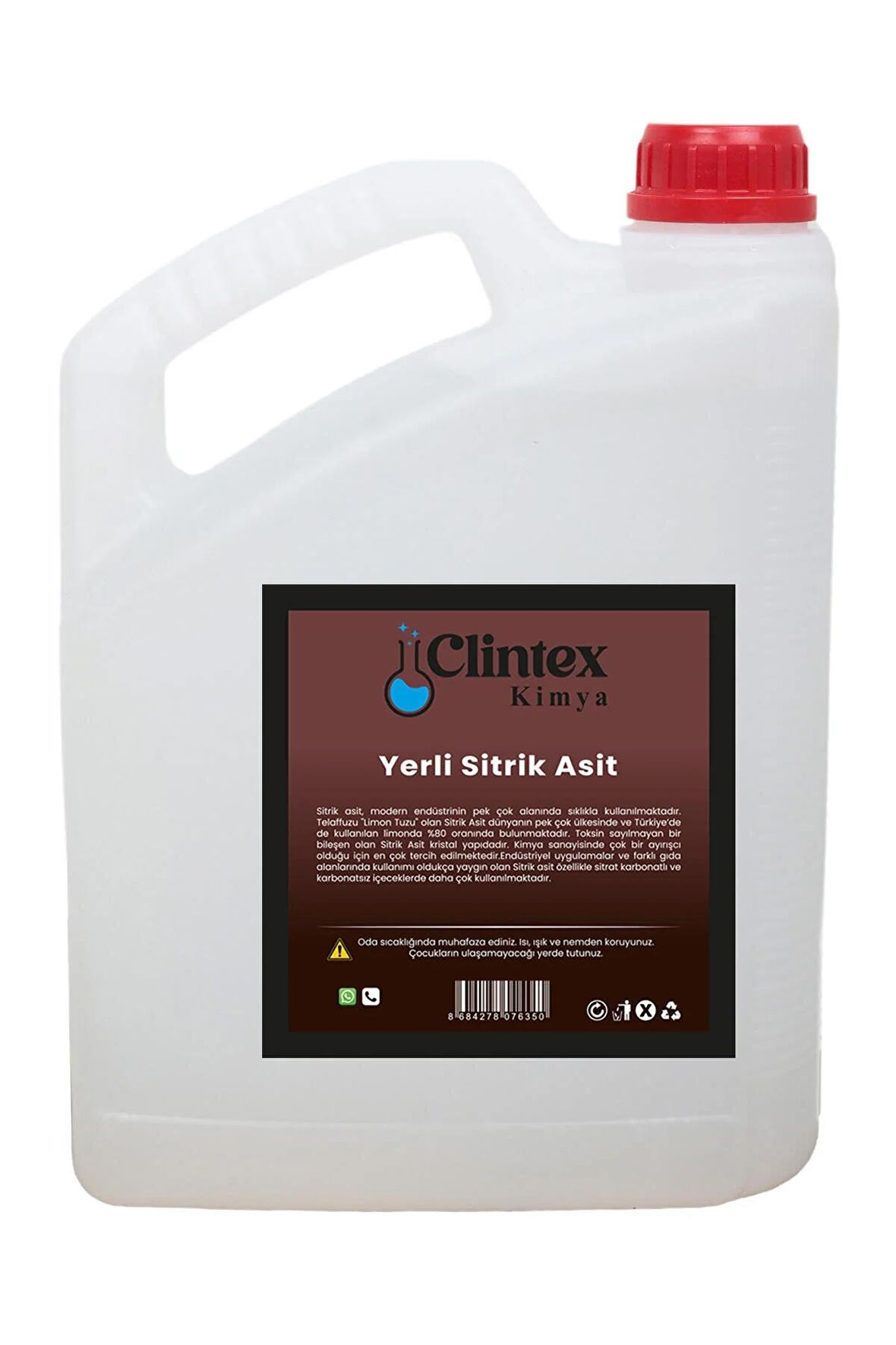 Clintex Kimya Saf Yerli Sitrik Asit 3 Kg