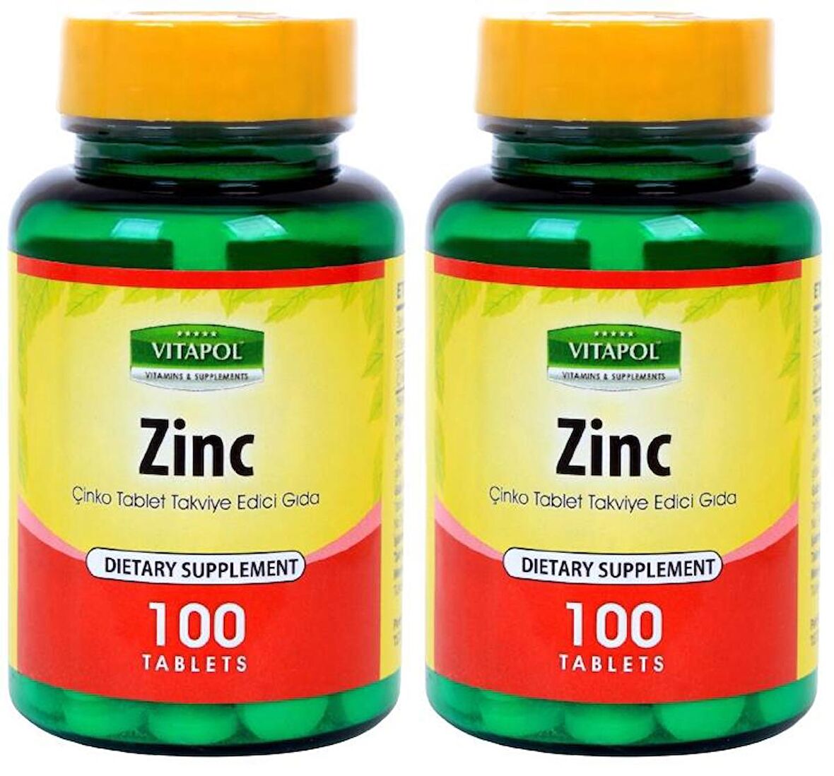 Vitapol Zinc Sulfate 15 Mg Çinko Sülfat 2x100 Tablet 