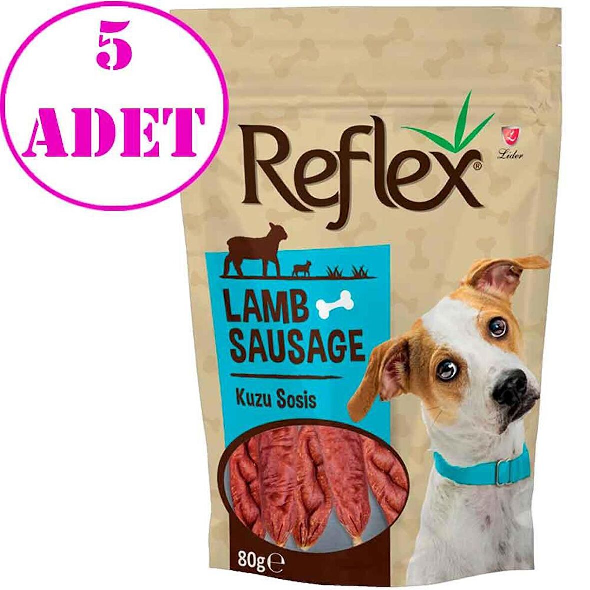 Reflex Köpek Ödülü Kuzu Sosis 80 Gr 5 AD