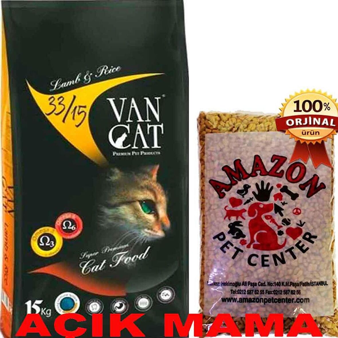 Vancat Kuzu Etli Kedi Maması Açık 1 Kg