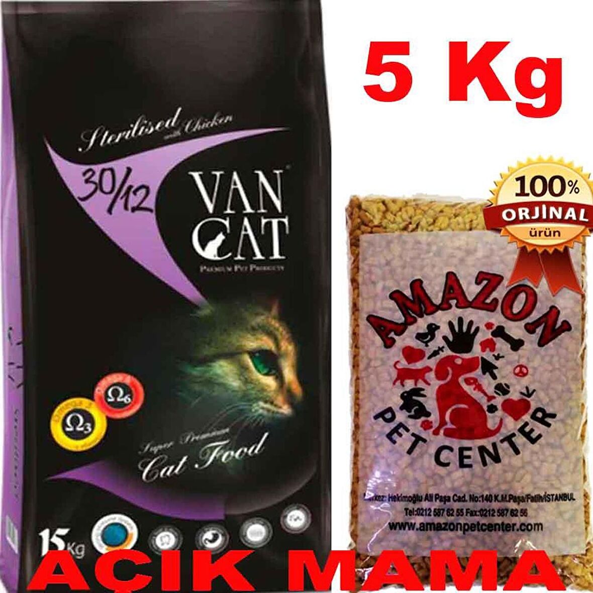 Vancat Tavuklu Kısır Kedi Maması Açık 5 Kg