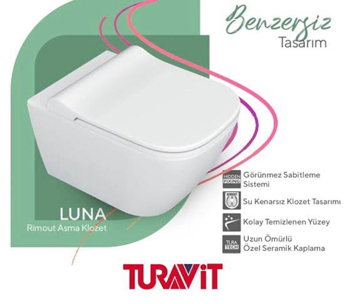 Turavit Luna Kanalsız Asma Klozet
