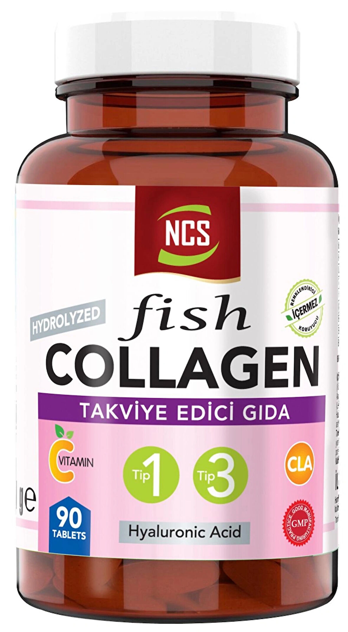  Balık Kollajen Type 1-3 Cla Biotin Çinko 90 Tablet