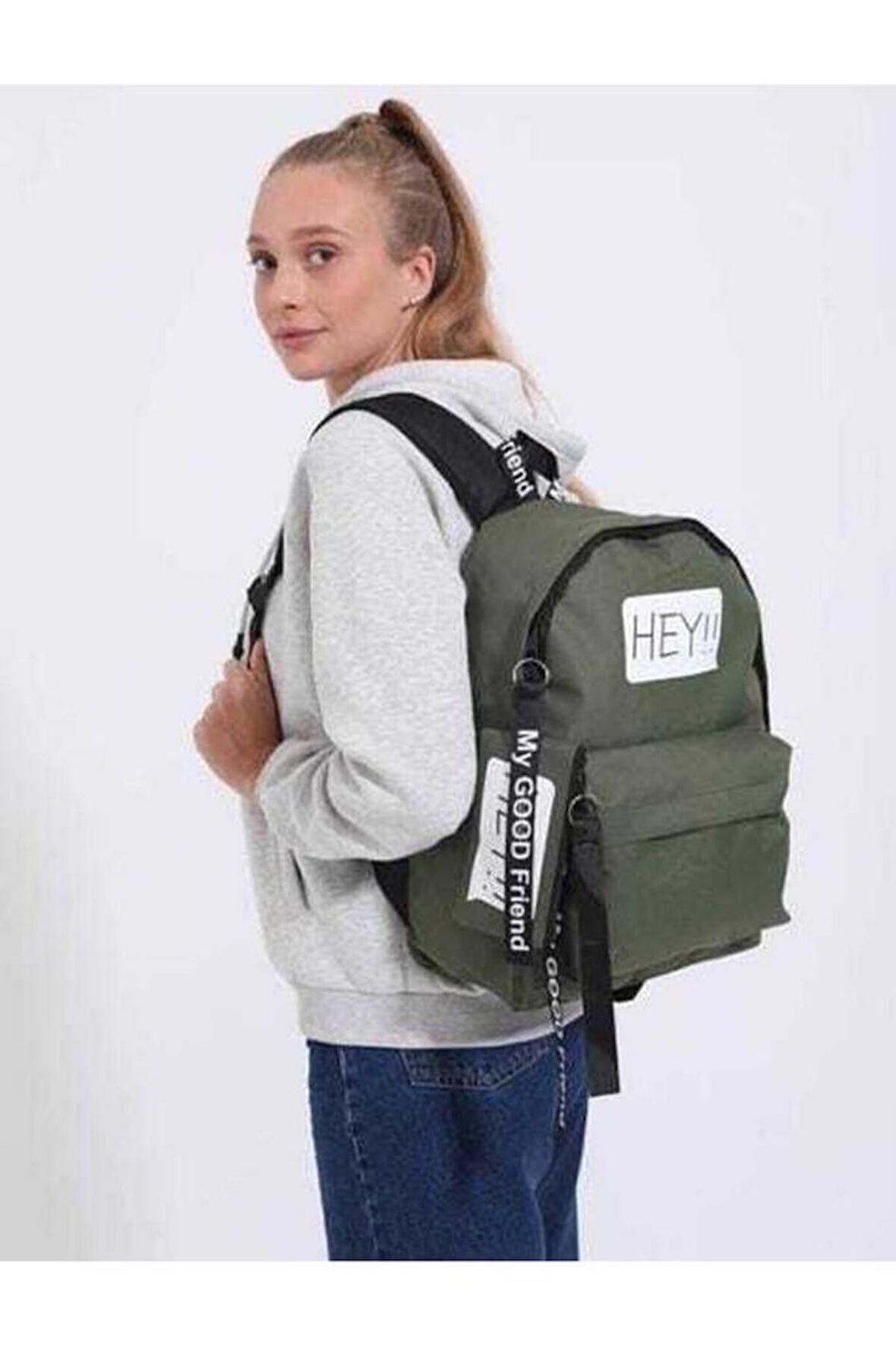 Unisex Hugbag Sırt Çantası Spor Okul Outdoor Laptop Çanta HEY CÜZDANLI