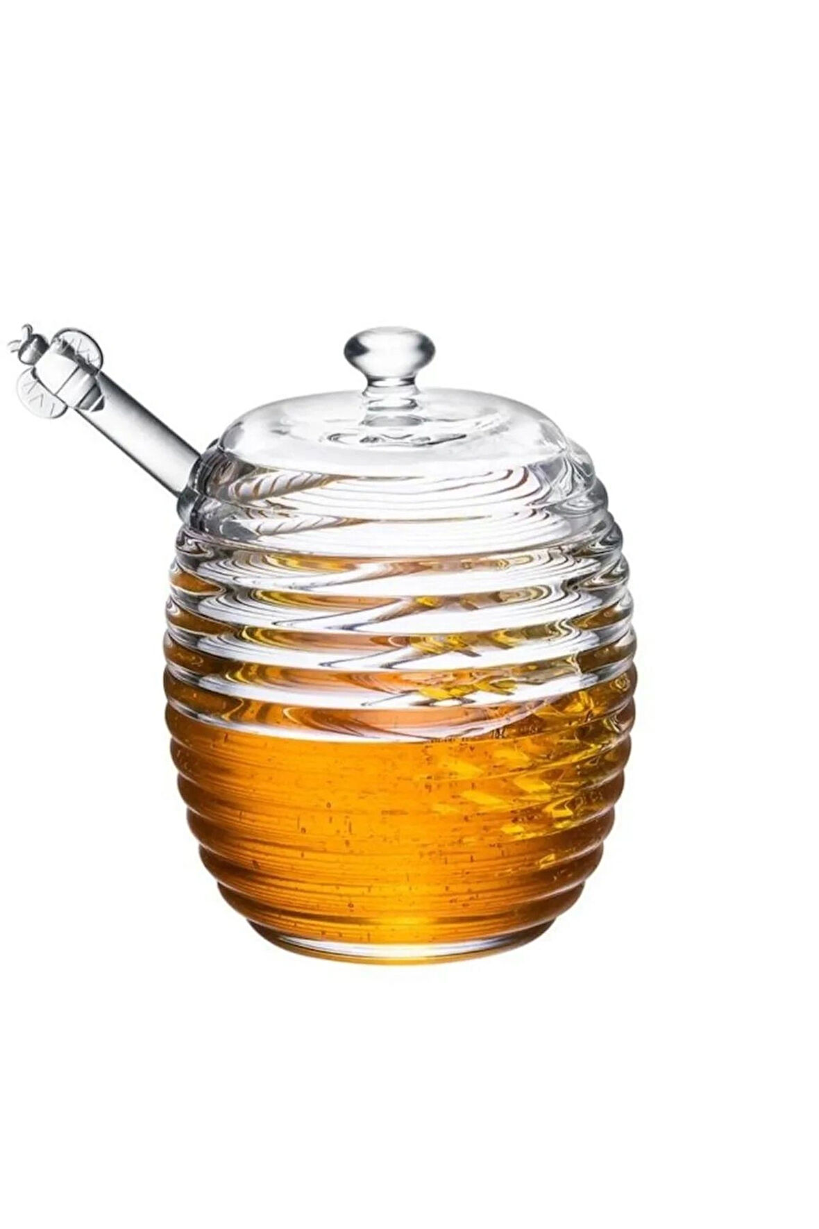Kaşıklı Cam Bal Kavanozu 240 ml. Madame Coco