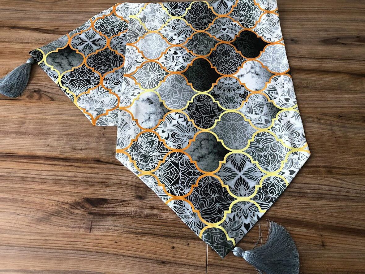 GRİ MOROCCAN DESENLİ RUNNER