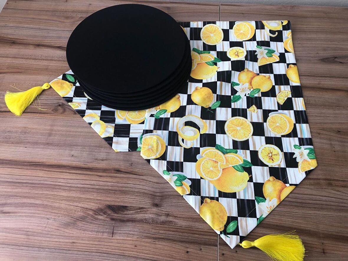 LİMON DESENLİ SUPLA & RUNNER