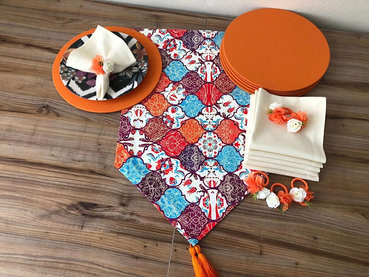 SOFRA SUNUM SETİ RENKL MOROCCAN DESEN