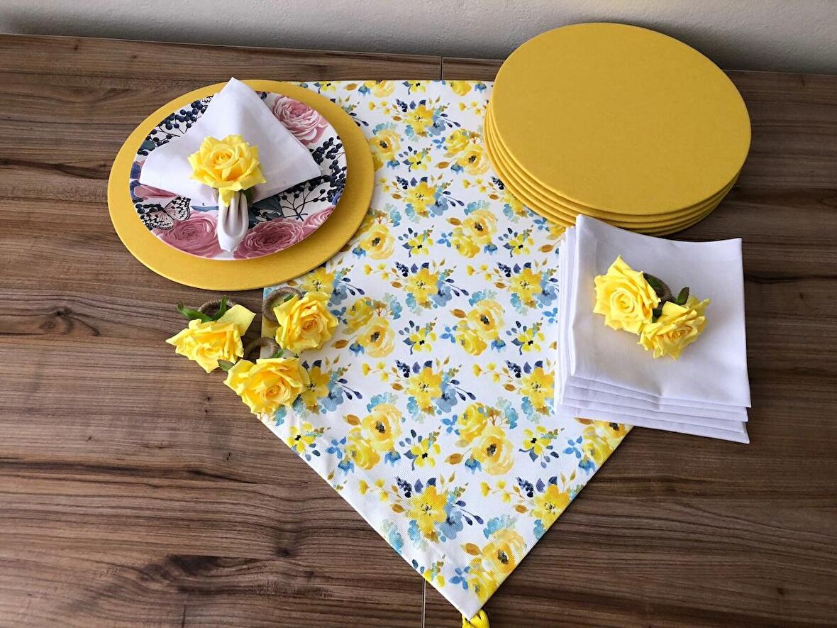 SOFRA SUNUM SETİ SARI GÜL