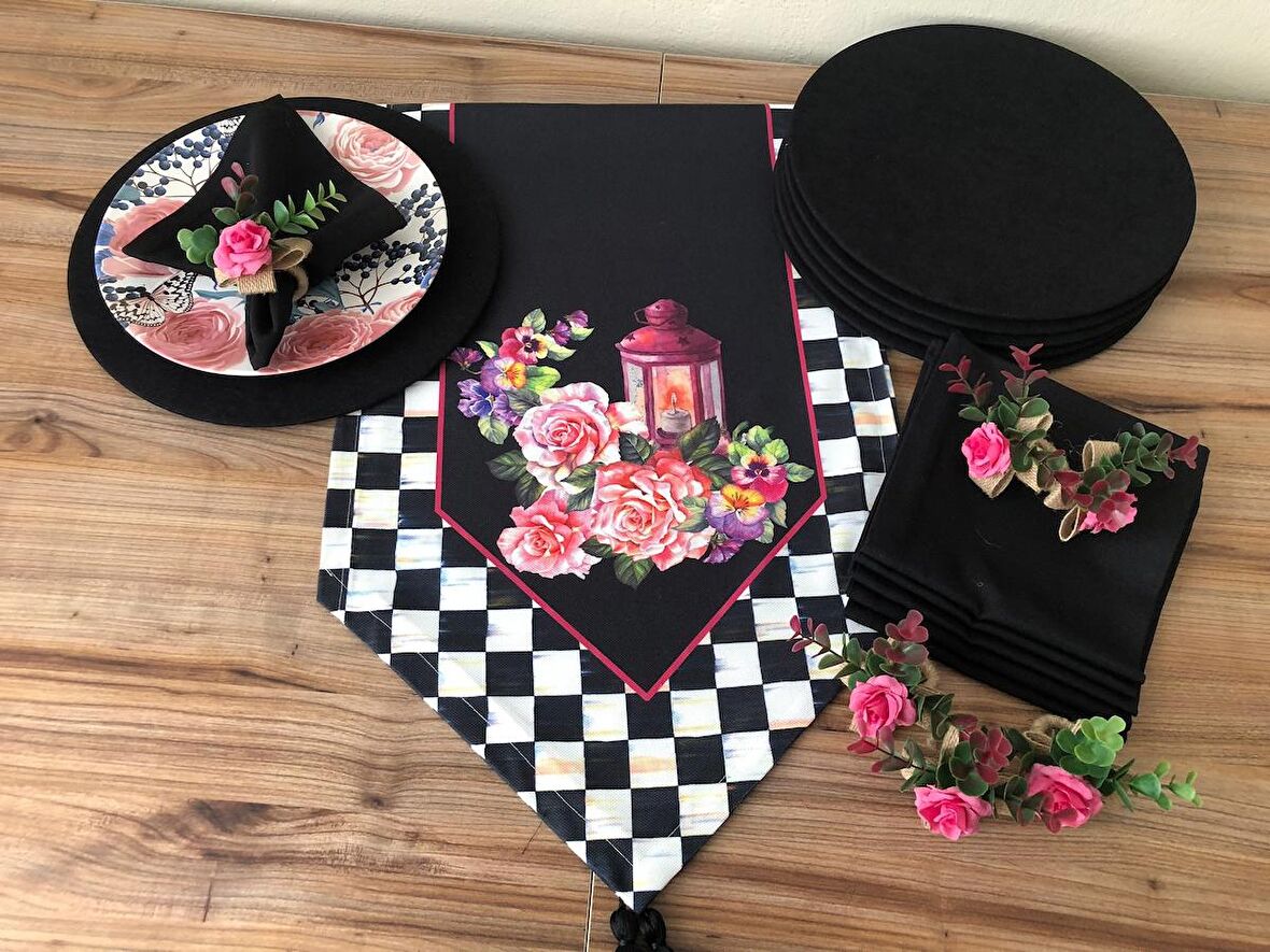 GÜL DESENLİ TAM TAKIM