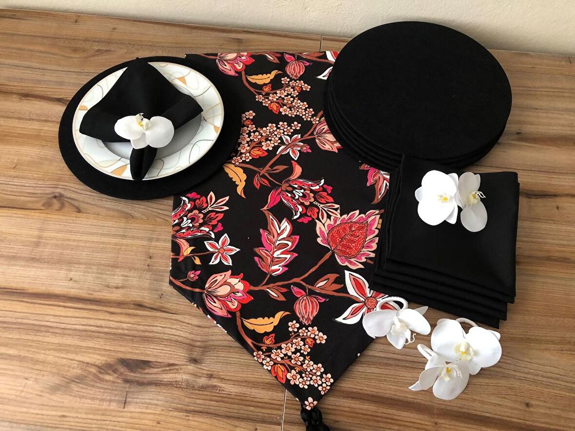 SOFRA SUNUM SETİ ÇİÇEK DESENLİ