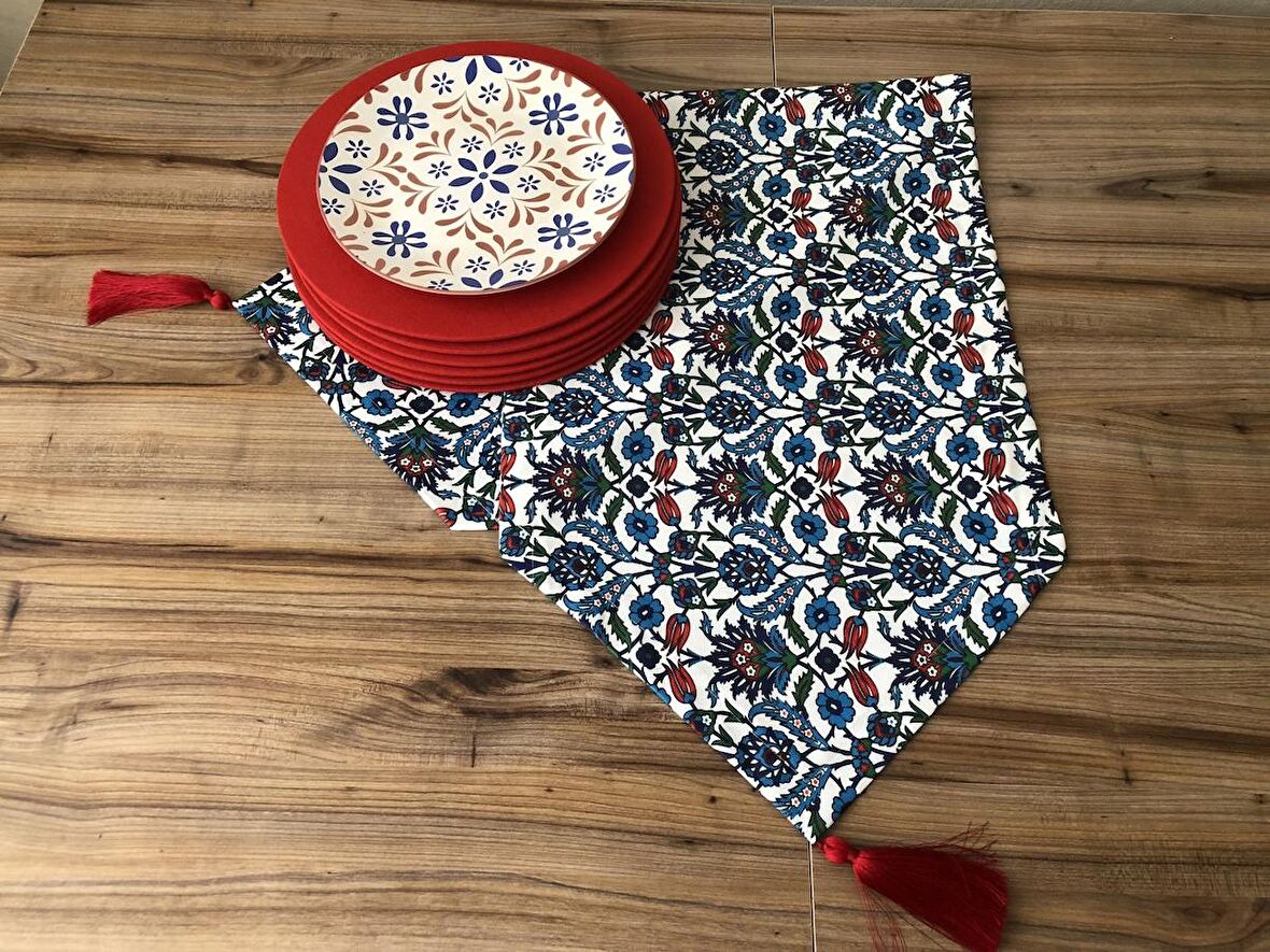 ÇİNİ DESENLİ RUNNER 01 & SUPLA