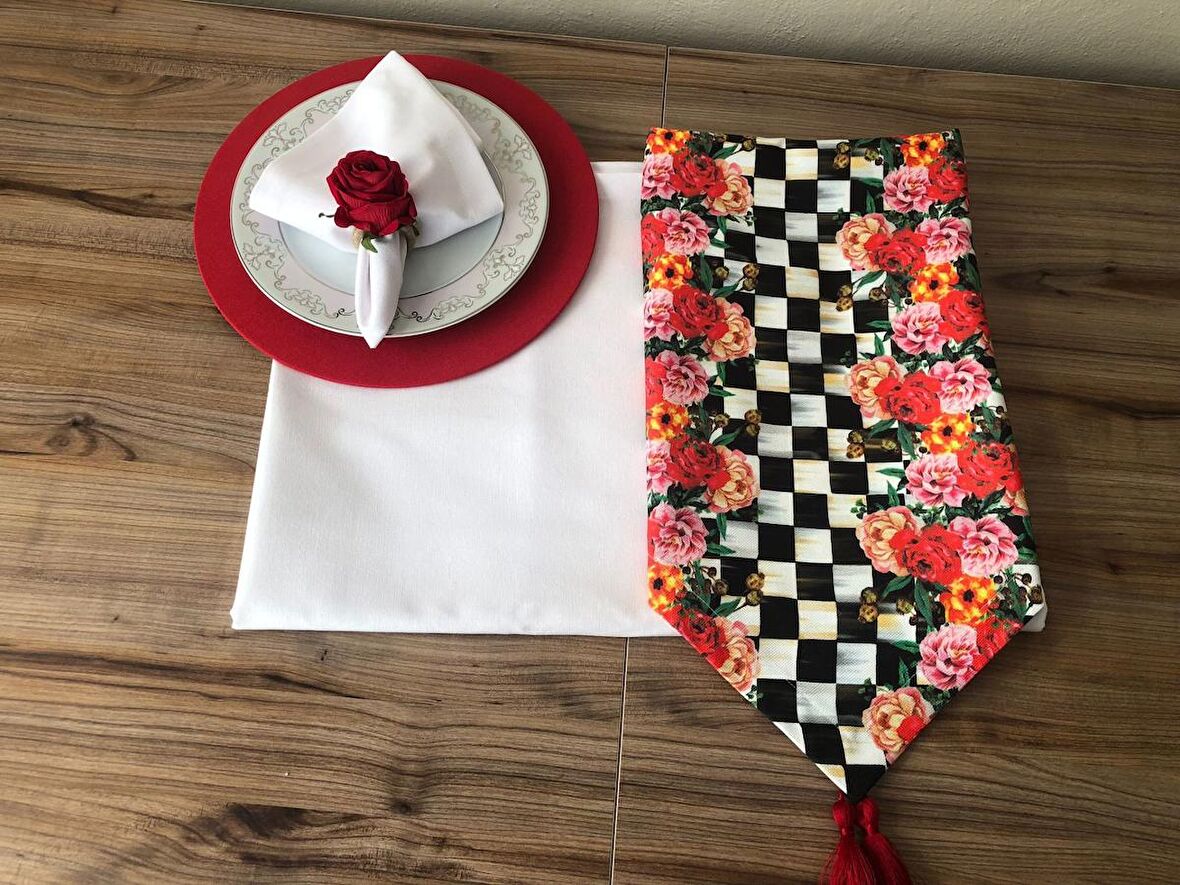 SOFRA SUNUM SETİ GÜL DESENLİ - 68KW3YH2AK