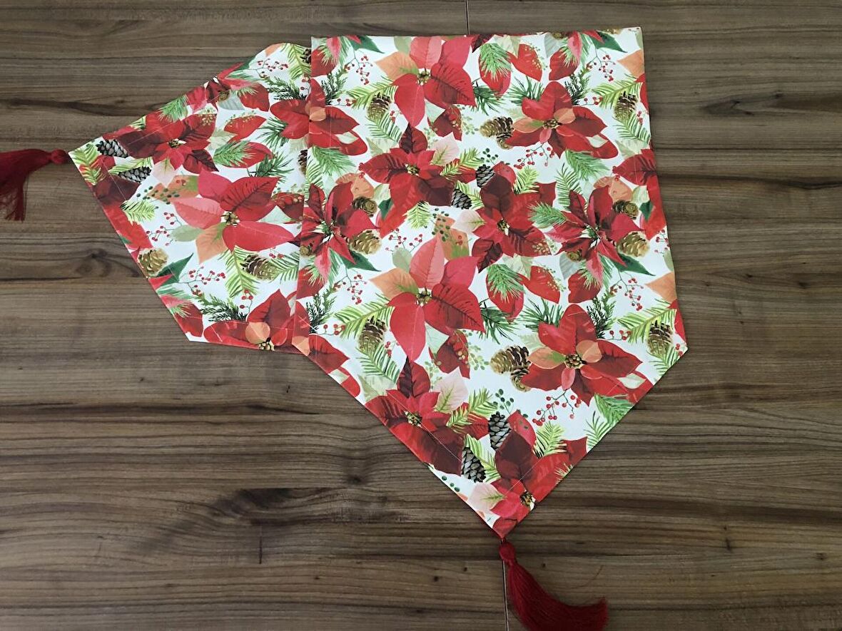 KOZALAKLI ÇİÇEK DESENLİ RUNNER