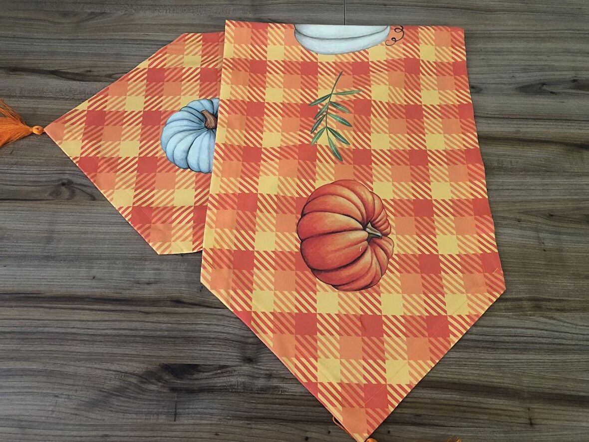 BALKABAĞI DESENLİ RUNNER