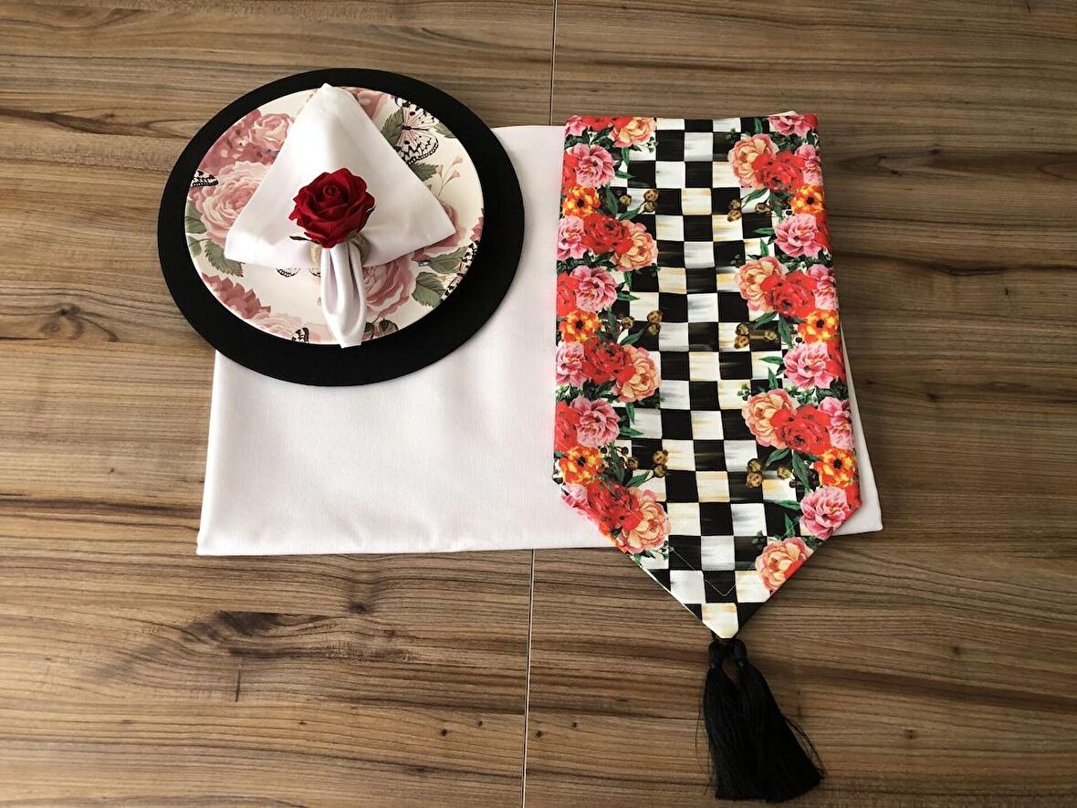 SOFRA SUNUM TAM SET GÜL DESENLİ