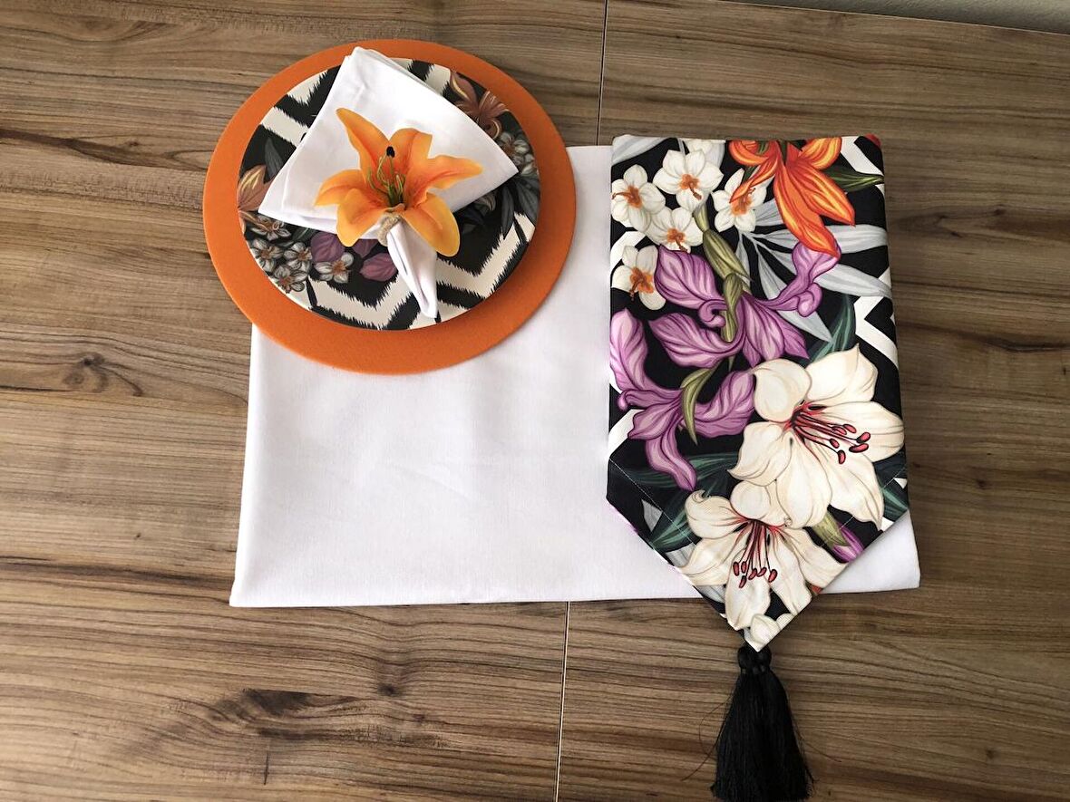 SOFRA SUNUM SETİ LİLYUM DESENLİ