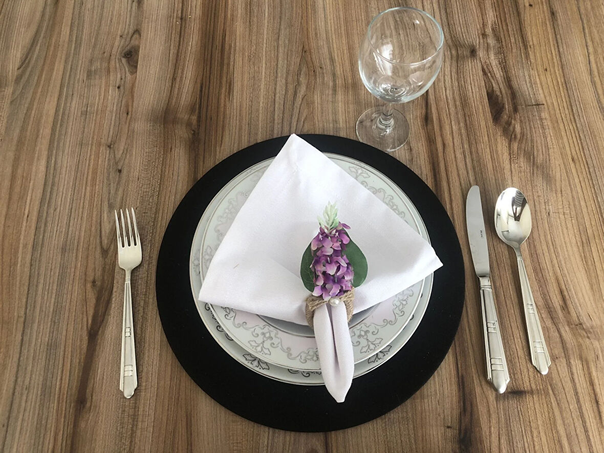 ÇİÇEKLİ PEÇETE HALKASI (6 ADET)