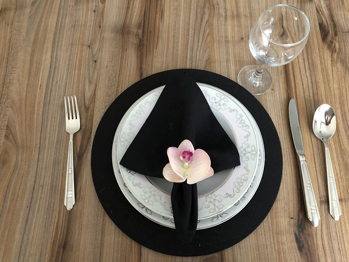 PEMBE ORKİDE ÇİÇEĞİ PEÇETE HALKASI (6 ADET)