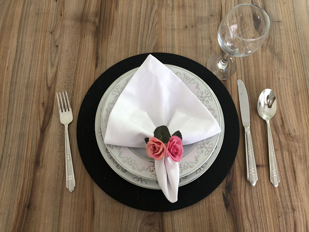 PEMBE KÜÇÜK GÜL PEÇETE HALKASI (6 ADET)