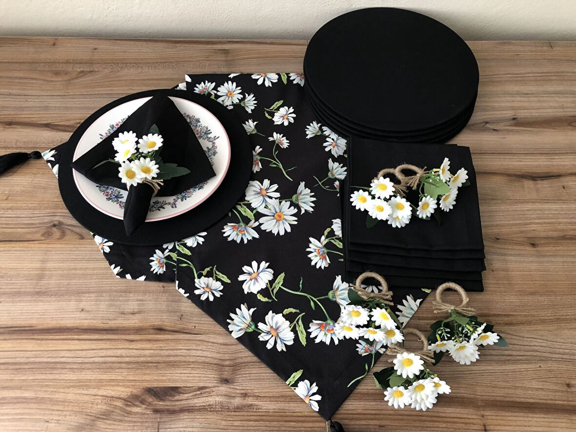 SOFRA SUNUM SETİ PAPATYA DESENLİ TAKIM