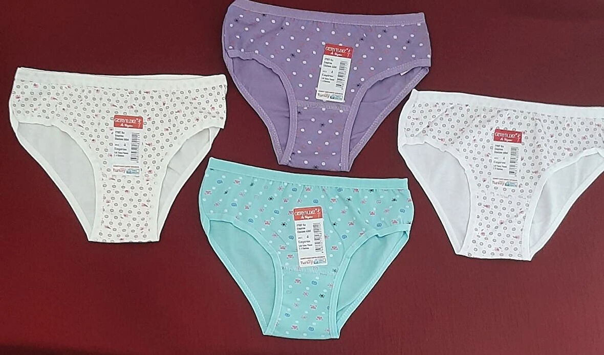 Kız Çocuk Silip Külot Paket İçeriği 4 Adet