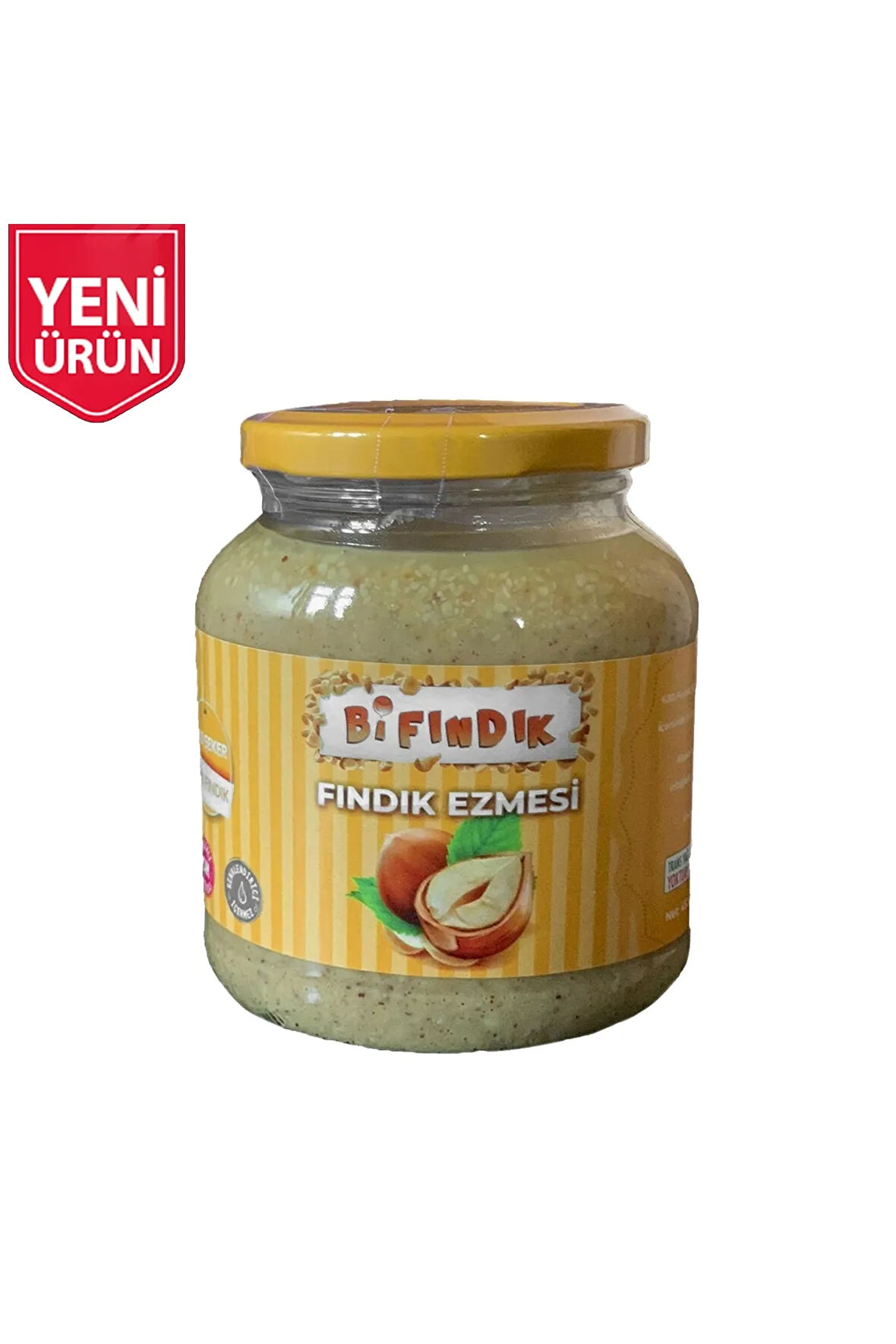 Doğal Parçacıklı Fındık Ezmesi Atıştırmalık Kahvaltılık Sürülebilir 350g %80 Fındık %20 Şeker