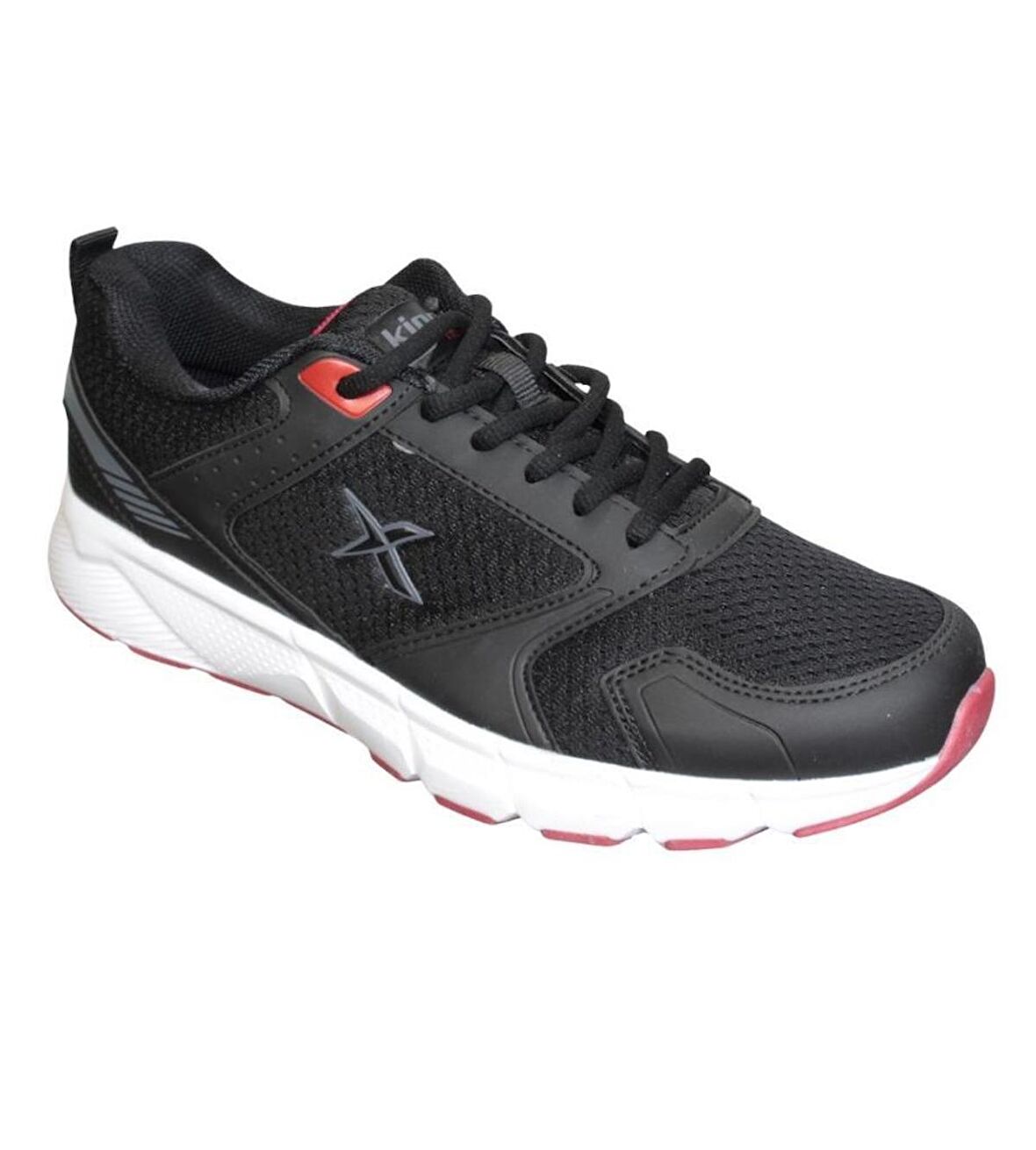 KİNETİX Erkek Beyaz Siyah Gri Fileli Sneaker Spor Yürüyüş Ayakkabısı