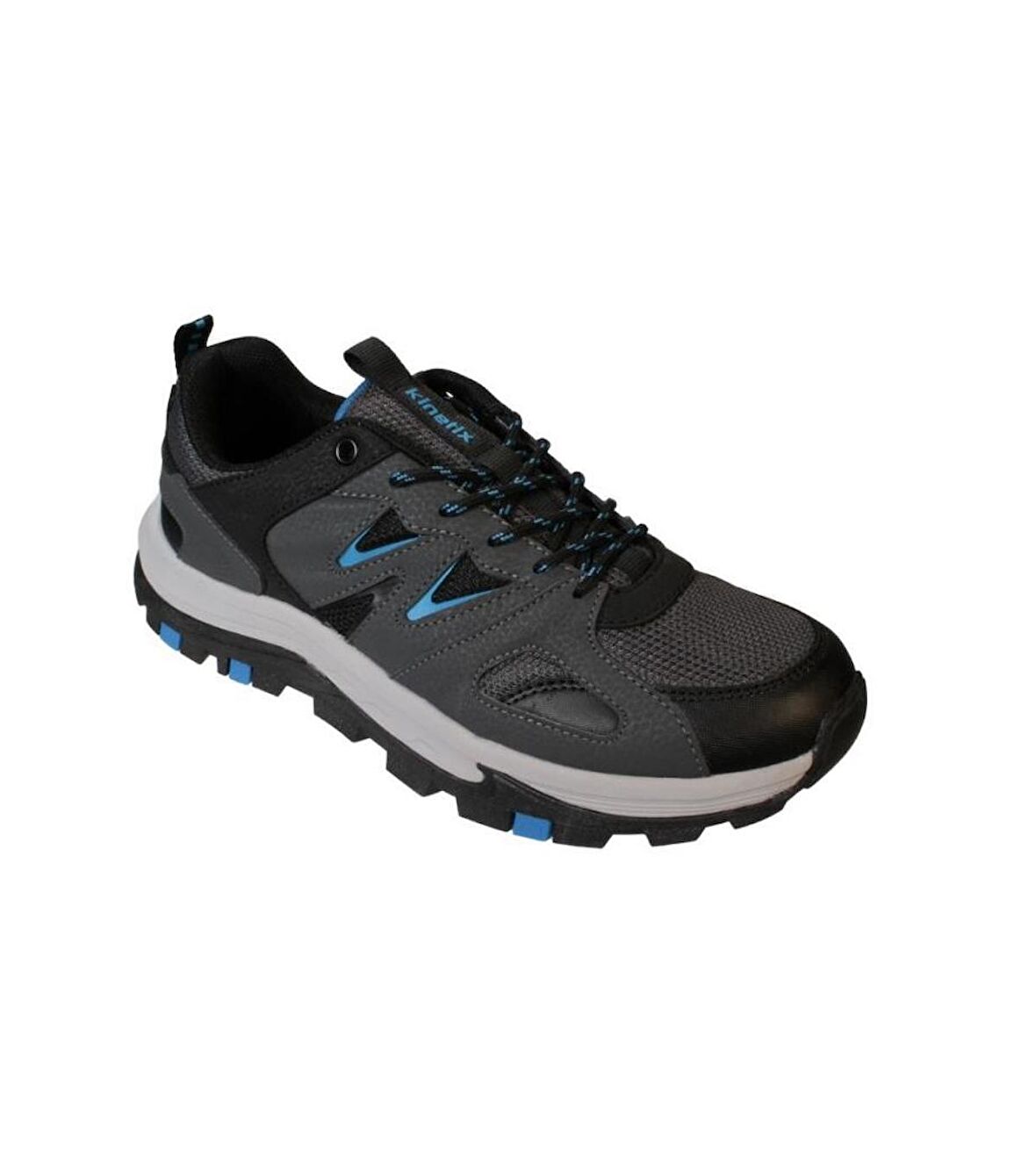 KİNETİX Erkek Siyah Gri Termo Comfort Taban Soğuya Kışa Dayanıklı Outdoor Ayakkabı