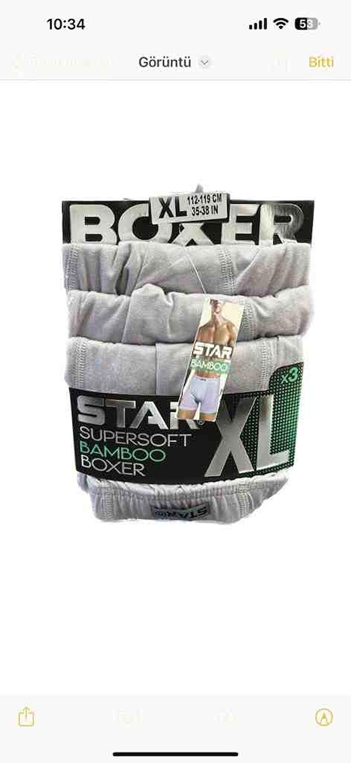 STAR 3 LÜ ERKEK PAMUK KEMER SÜPERSOFT ORGANİK BAMBU KUMAŞ  BOXER 