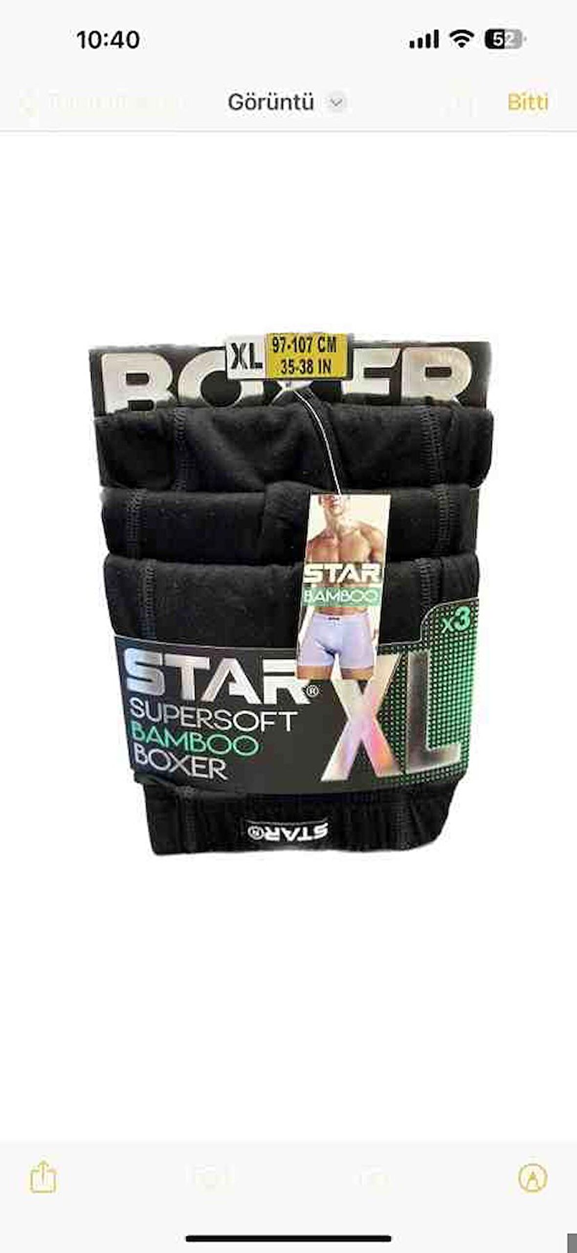 STAR 3 LÜ ERKEK PAMUK KEMER SÜPERSOFT ORGANİK BAMBU KUMAŞ  BOXER 