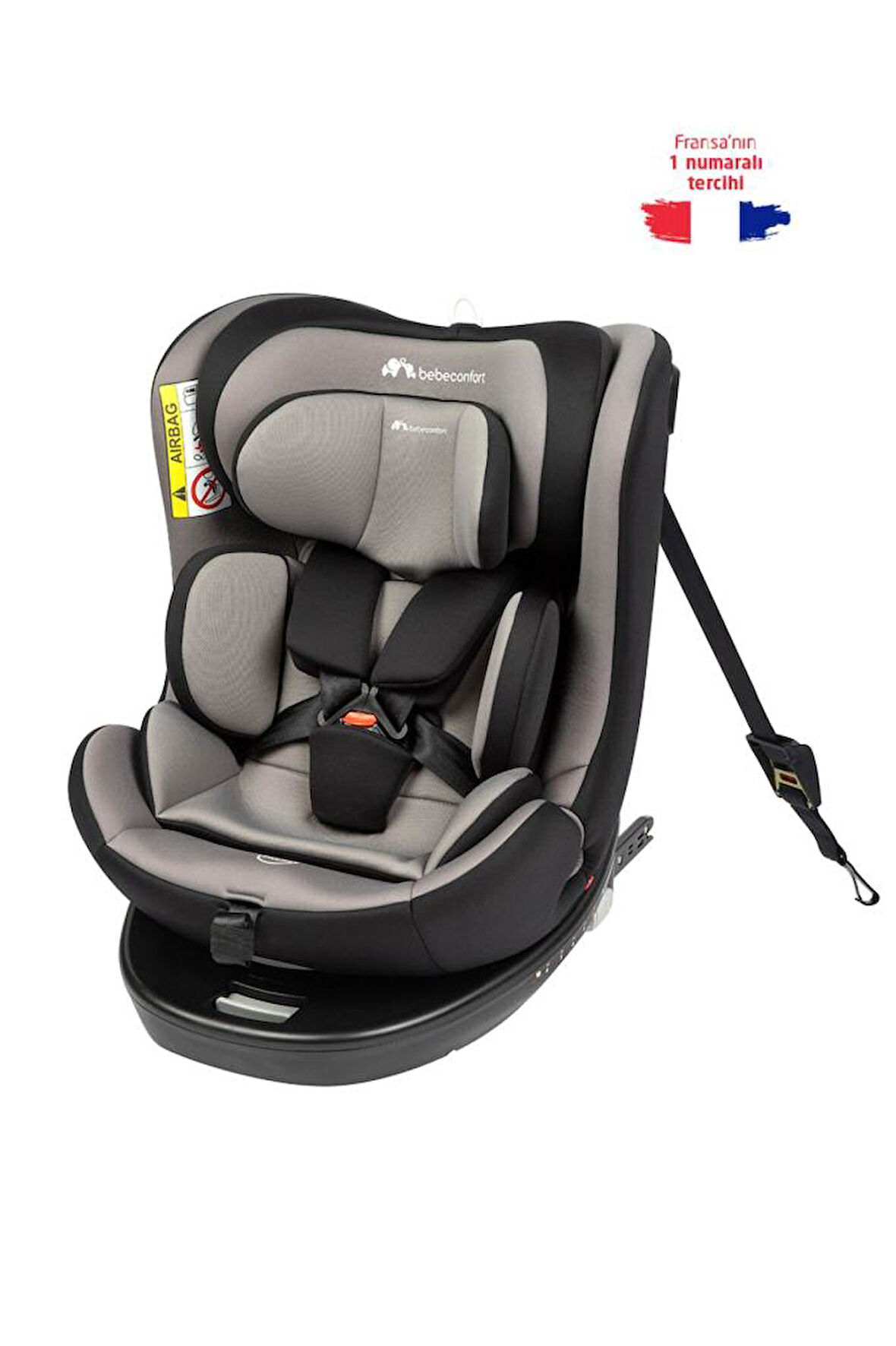 Bebeconfort EvolveFix i-Size 360 Derece Dönebilen Yatabilen İsofix'li 0-36 Kg Oto Koltuğu Grey Mist
