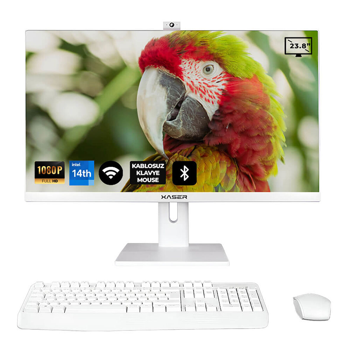 Xaser Xs163 i5 14400 16GB Ram 512GB  SSD 23.8" Webcam + Wifi+ BT All In One Bilgisayar
