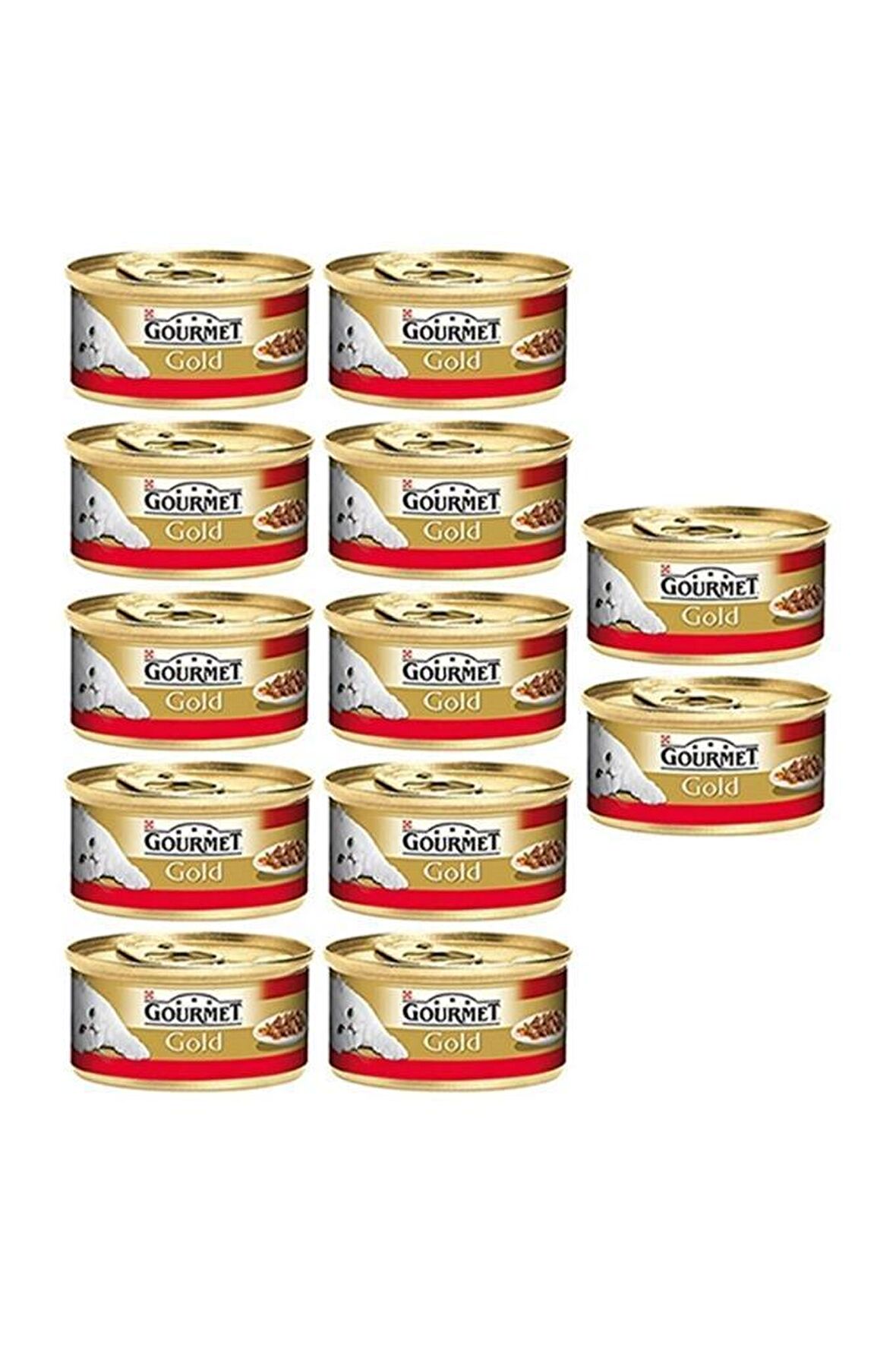 Gourmet Gold Parça Etli, Sığır Etli 85gr Yaş Kedi Konserve 12 adet