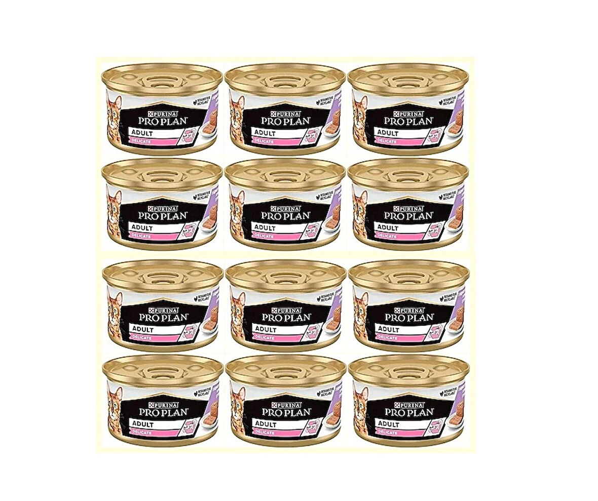 Pro Plan Delicate Hindili Kedi Konservesi 85 Gr X 12 Adet