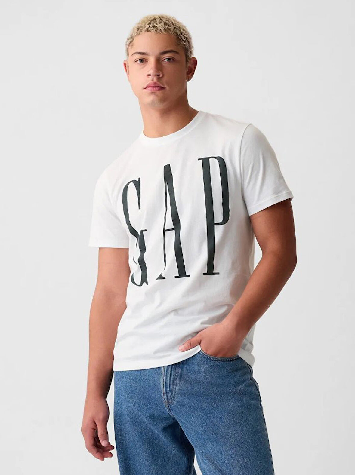 Gap V-Everyday Soft Corp Logo Tee 866774001 Kısa Kol Tişört Erkek T-Shirt