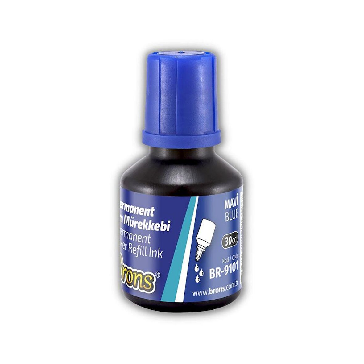 Markör Permanent Kalem Mürekkebi Mavi 30 ml 1 Adet Brons Koli Çuval Kalemi Mürekkebi 1 Adet