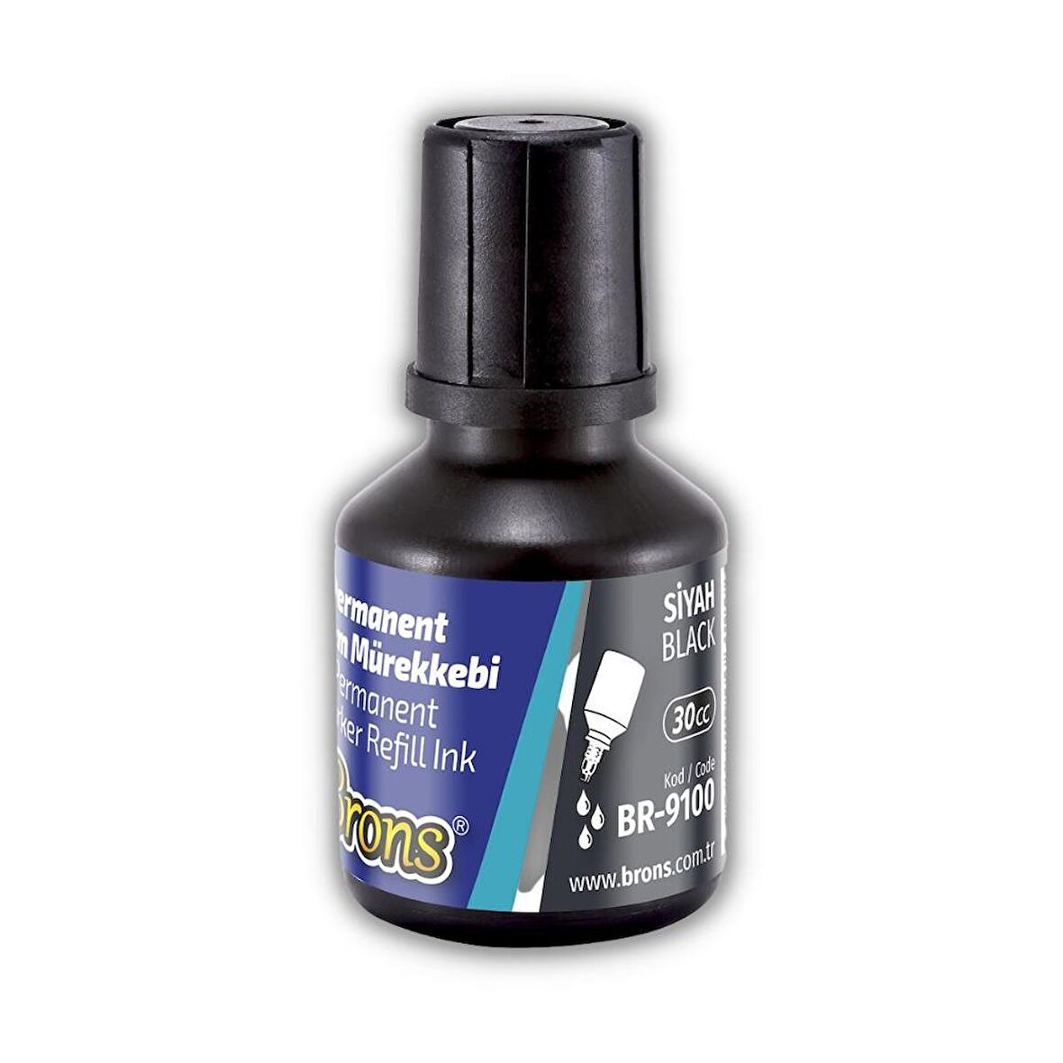 Markör Permanent Kalem Mürekkebi Siyah 30 ml 1 Adet Brons Koli Çuval Kalemi Mürekkebi 1 Adet