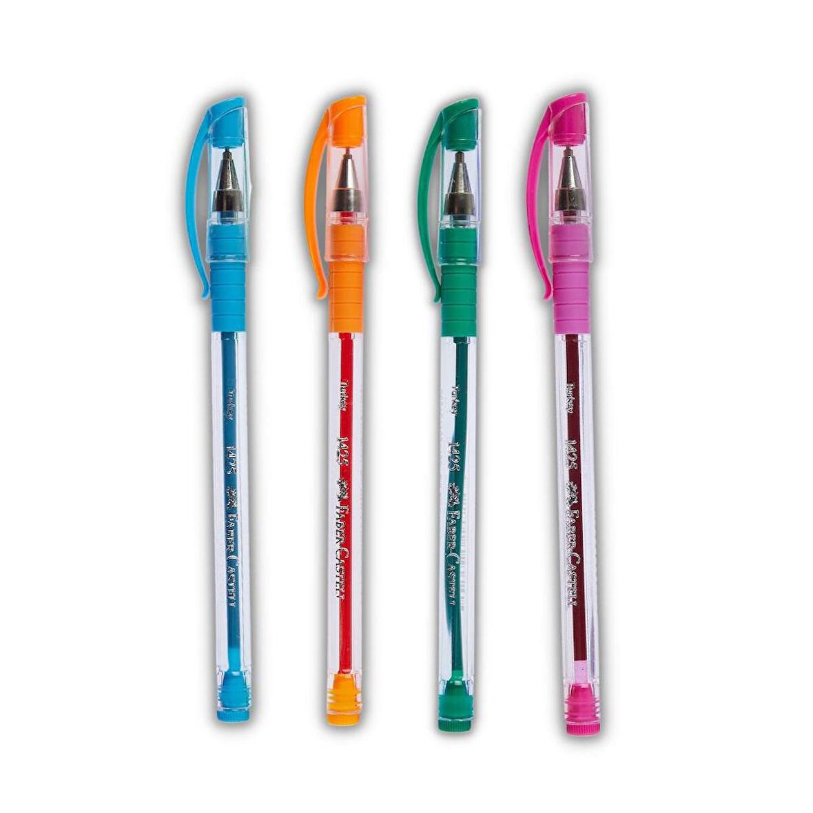 Tükenmez Kalem İğne Uçlu 4 Renk 1 Paket Faber Tükenmez Kalem