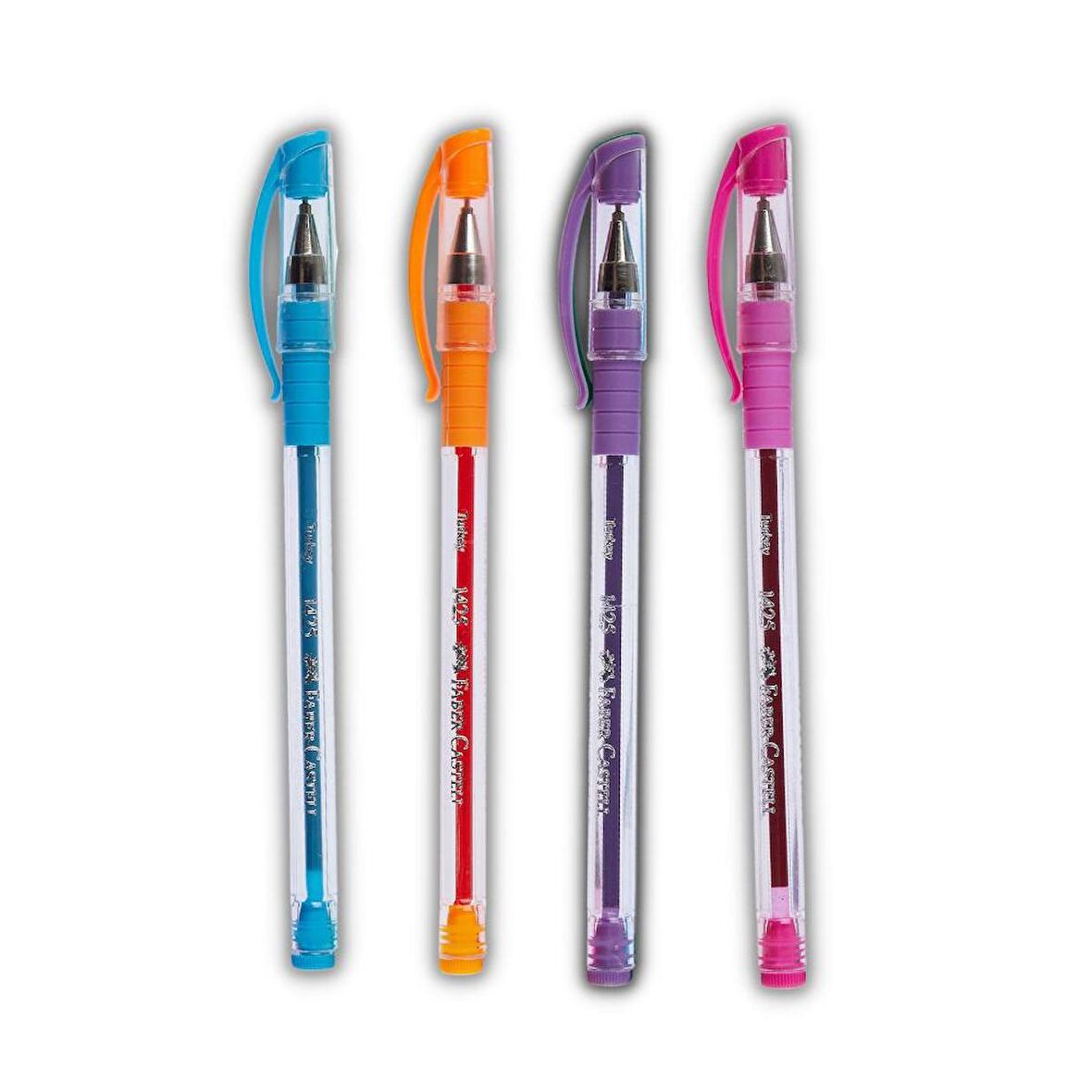 Tükenmez Kalem İğne Uçlu 4 Renk 1 Paket Faber Tükenmez Kalem