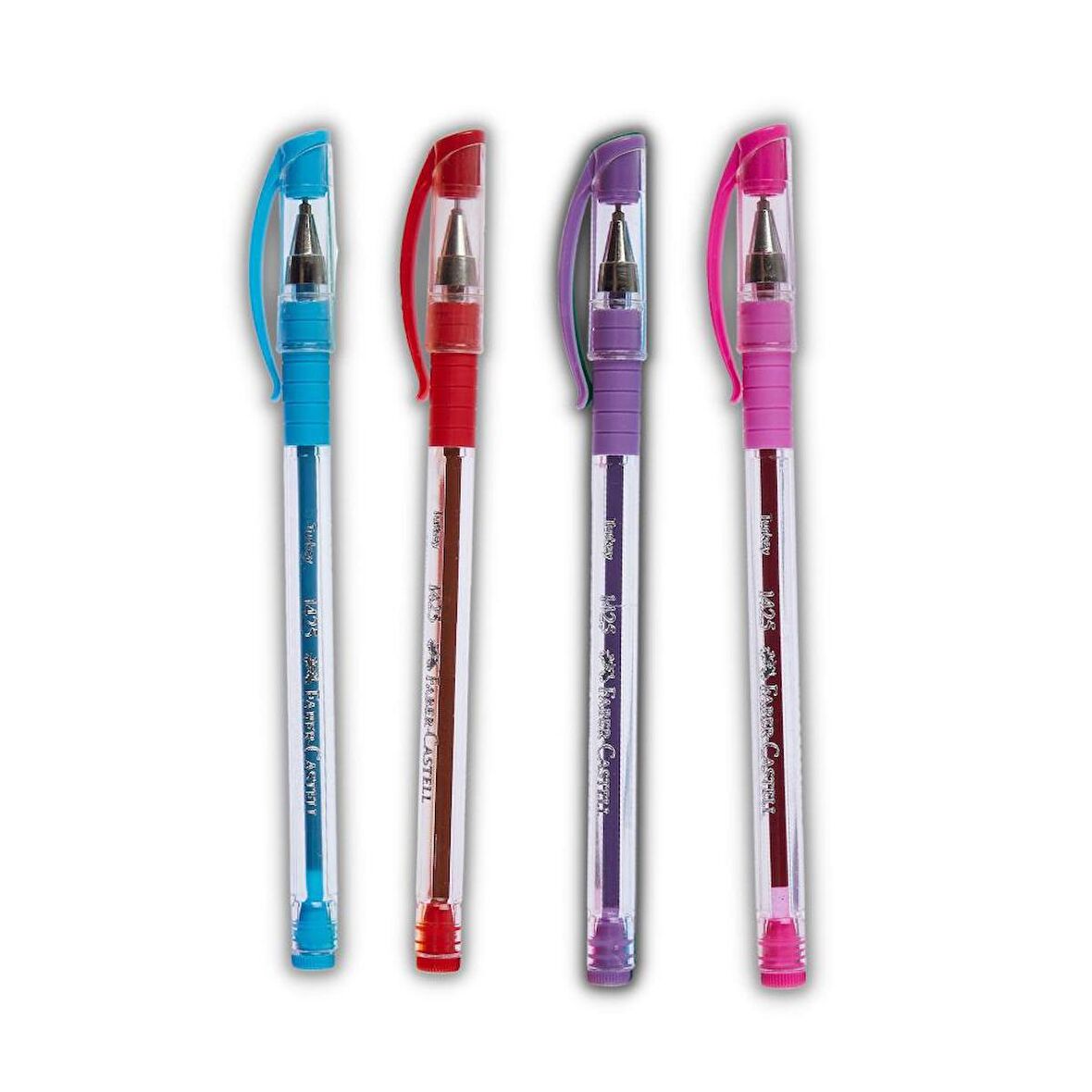 Tükenmez Kalem İğne Uçlu 4 Renk 1 Paket Faber Tükenmez Kalem