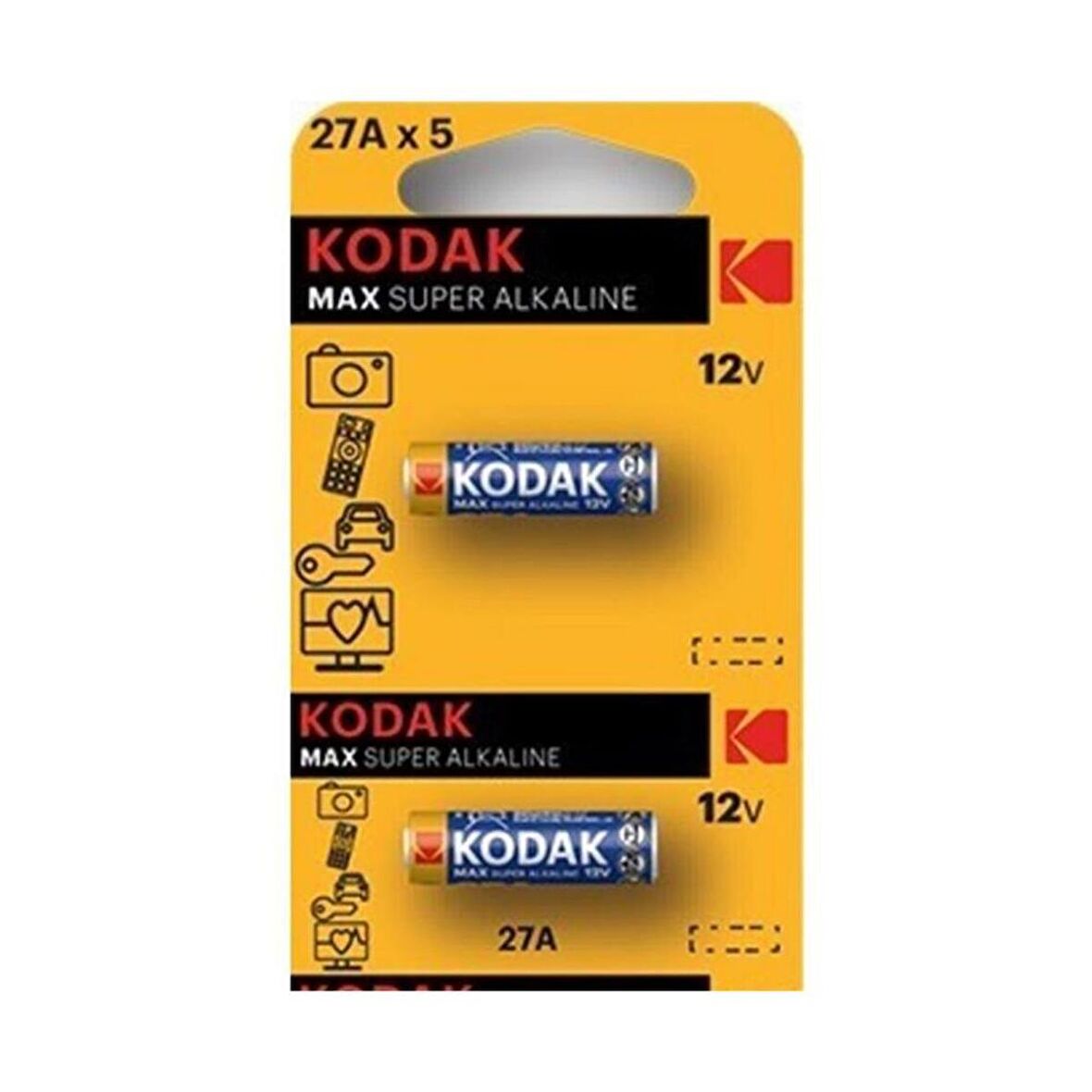 Pil 27 A Araba Garaj Kumanda Pili 12 Volt 1 Paket 2 li Kodak 27A Alkalin Kumanda Pili