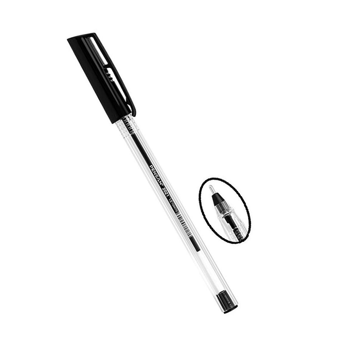 Tükenmez Kalem Pensan 2021 Şeffaf Üçgen Gövde 1.0 mm