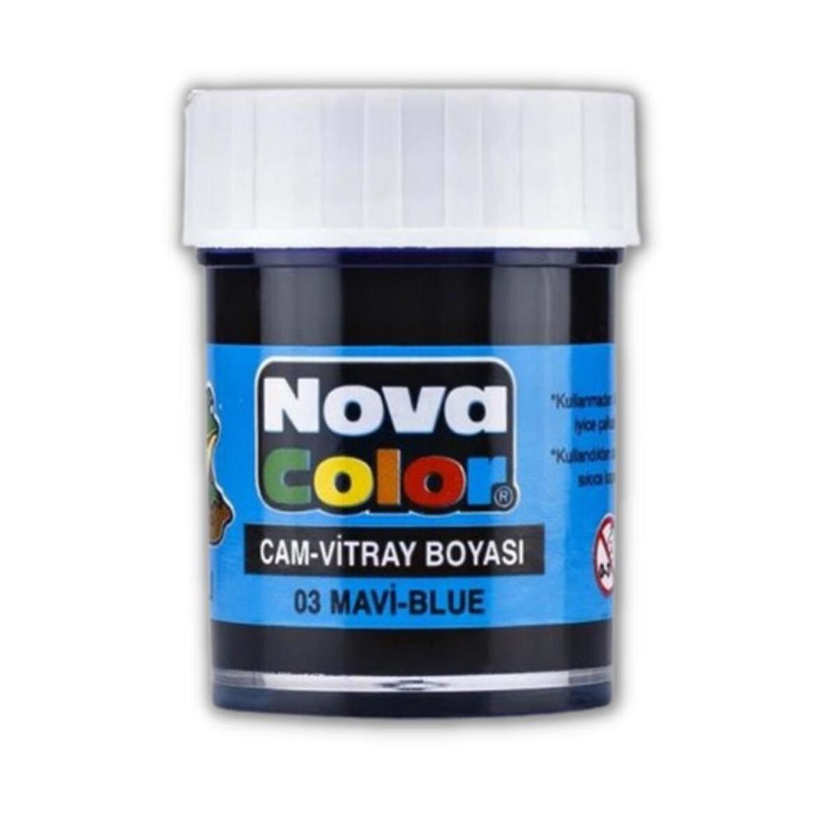 Cam Boyası Vitray Boyası 25 ml 1 Adet Nova Color Su Bazlı Renkli Cam Vitray Boyası 1 Adet 25 ml