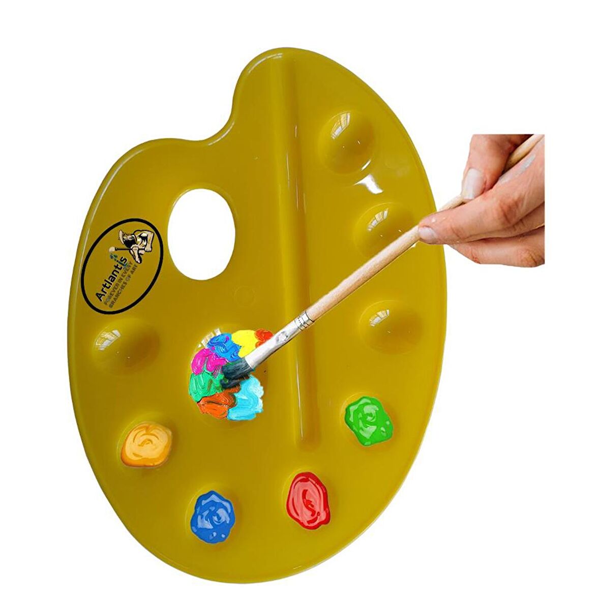 Büyük Resim Paleti Sarı Plastik 1 Adet Artlantis Sarı Resim Palet Büyük 1 Adet